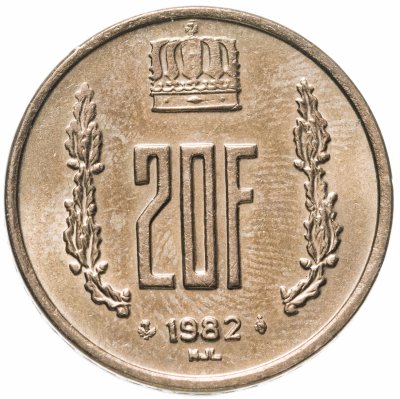 купить Люксембург 20 франков (francs) 1982