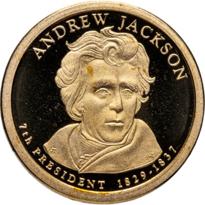 купить США 1 доллар (dollar) 2008 S Proof "Эндрю Джексон (7-й президент США)" знак монетного двора "S" - Сан-Франциско