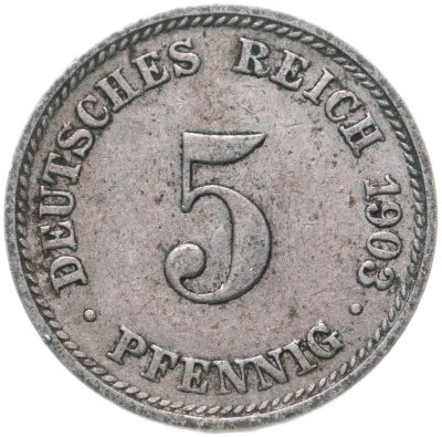 купить Германия 5 пфеннигов 1903 D