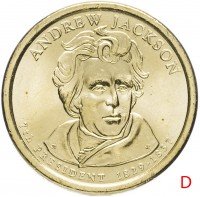 купить США 1 доллар 2008 D "7-ой Президент США - Эндрю Джексон"