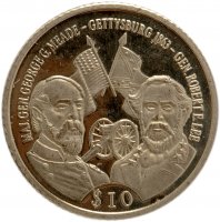 купить Либерия 10 долларов 2000 "битва при Гетисберге"