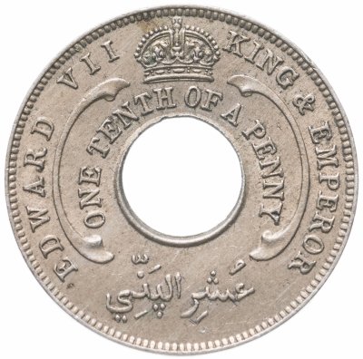 купить Британская Западная Африка 1/10 пенни (penny) 1908