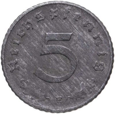 купить Германия, Третий рейх 5 рейхспфеннигов (reichspfennig) 1940, знак монетного двора: "Е" - Мульденхюттен