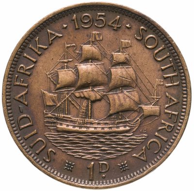 купить ЮАР 1 пенни (penny) 1954