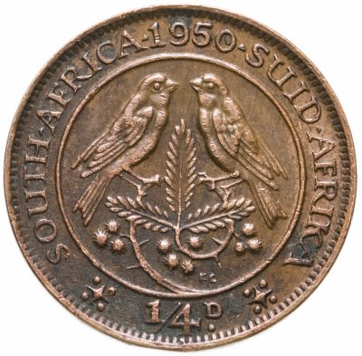 купить ЮАР 1/4 пенни (penny) 1950