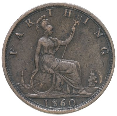 купить Великобритания 1 фартинг (farthing) 1860