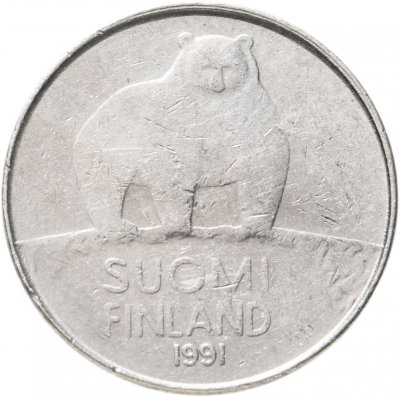 купить Финляндия 50 пенни (pennia) 1990-1992 Медведь
