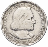 Купить США 1/2 доллара (50 центов, half dollar) 1893 "Всемирная выставка 1893 года. Колумб"