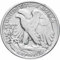 купить США 50 центов (1/2 доллара, half dollar) 1943 Walking Liberty Half Dollar Без отметки монетного двора