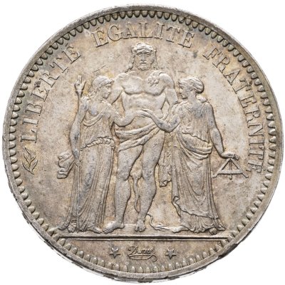 купить Франция 5 франков (francs) 1873