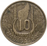 купить Мадагаскар 10 франков 1953