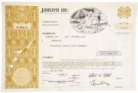 Купить Акция США Janzen Inc. , 1974 -1978 гг.