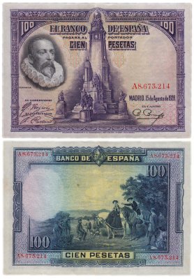 купить Испания 100 песет 1928 (Pick 76)