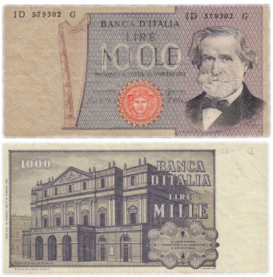 купить Италия 1000 Лир 1969