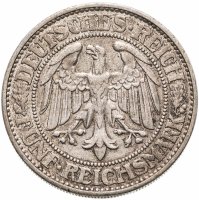 купить Германия (Веймарская республика) 5 рейхсмарок (reichsmark) 1932 знак монетного двора "J" — Гамбург