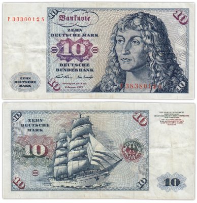 купить Германия ФРГ 10 марок 1970 (Pick 31a)