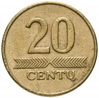купить Литва 20 центов (cents) 1997-2014, случайная дата