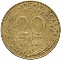 Купить Франция 20 сантимов 1978
