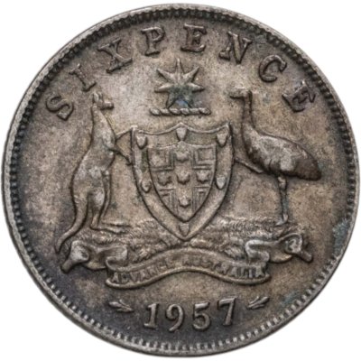 купить Австралия 6 пенсов (pence) 1957