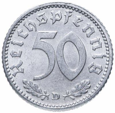 купить Германия, Третий рейх 50 рейхспфеннигов 1940 D