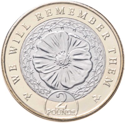 купить Мэн 2 фунта 2021 "День памяти /Цветок мака", в буклете