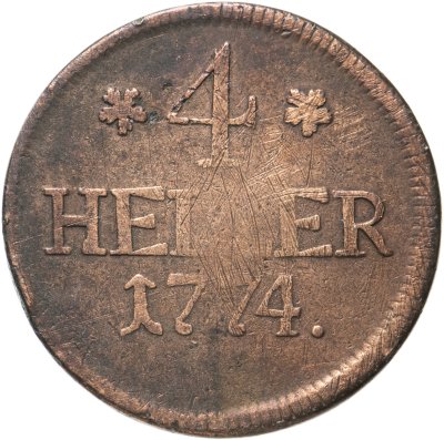 купить Ландграфство Гессен-Кассель 4 геллера 1774