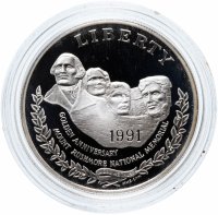 купить США 1 доллар (dollar) 1991 "50 лет Национальному мемориалу Рашмор" S