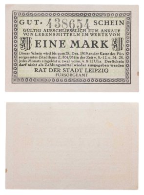 купить Германия нотгельд 1 марка 1919 Лейпциг