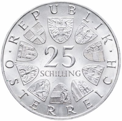 купить Австрия 25 шиллингов (shillings) 1968 "300 лет со дня рождения Иоганна Лукаса фон Хильдебрандта"