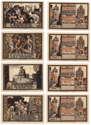 купить Германия (Бранденбург: Гранзе) набор из 4-х нотгельдов 1921