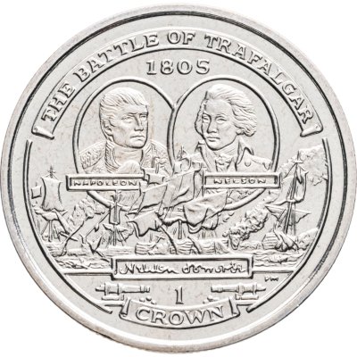 купить Остров Мэн 1 крона (crown) 2005 - 200 лет Трафальгарскому сражению