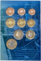Купить Нидерланды 2006 официальный годовой набор евро из 8 монет и жетона "Мастера монетного дела сквозь века 1909-1942" в буклете