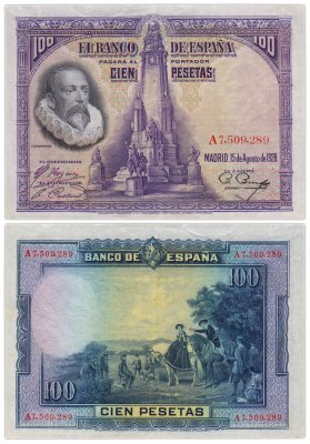 купить Испания 100 песет 1928 (Pick 76)