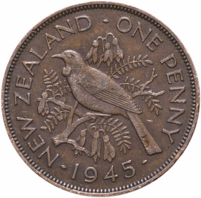 купить Новая Зеландия 1 пенни (penny) 1945