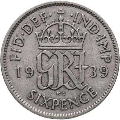 купить Великобритания 6 пенсов (pence) 1939