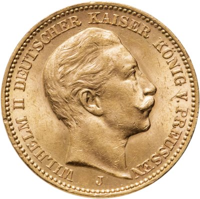 купить Германская империя 20 марок (mark) 1912 Знак монетного двора: "J" - Гамбург