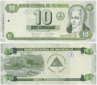 купить Никарагуа 10 кордоб 2002 (Pick 191)