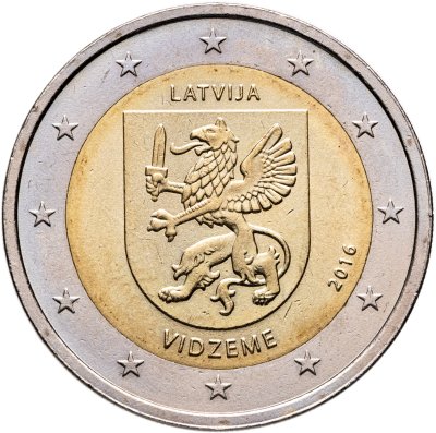 купить Латвия 2 евро 2016 "Исторические области Латвии: Видземе"