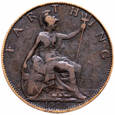 купить Великобритания 1 фартинг (farthing) 1900