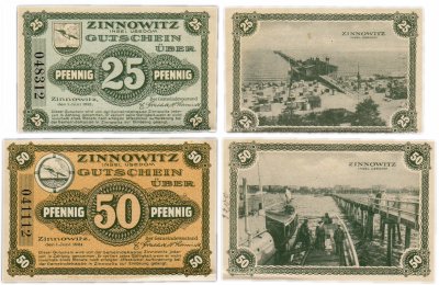 купить Германия (Мекленбург: Цинновиц) набор из 2-х нотгельдов 1921