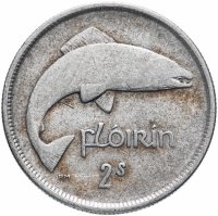 Купить Ирландия 1 флорин 2 шиллинга 1928 Лосось