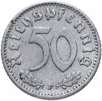 купить Германия (Третий Рейх) 50 рейхспфеннигов 1940 "F"