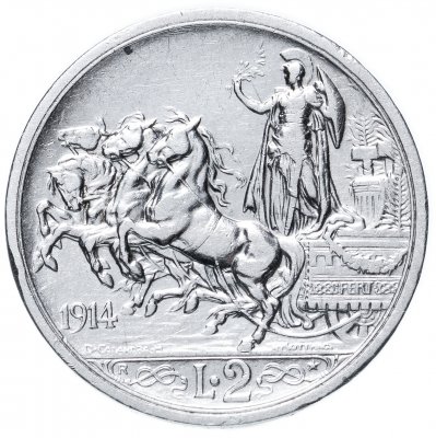 купить Италия 2 лиры 1914-1916, случайный год