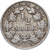 купить Германия 1/2 марки 1905-1919, случайная дата и монетный двор