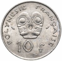 Купить Французская Полинезия 10 франков (francs) 1975-1983