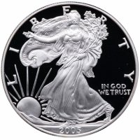 купить США 1 доллар (dollar) 2005 W "Шагающая свобода. Американский серебряный орёл"