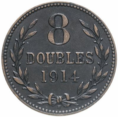 купить Гернси 8 дублей (doubles) 1914