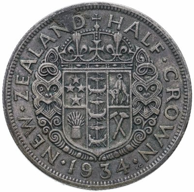 купить Новая Зеландия 1/2 кроны (crown) 1934