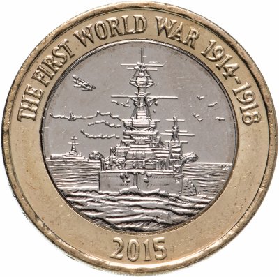 купить Великобритания 2 фунта (pounds) 2015 Королевский флот в Первой мировой войне