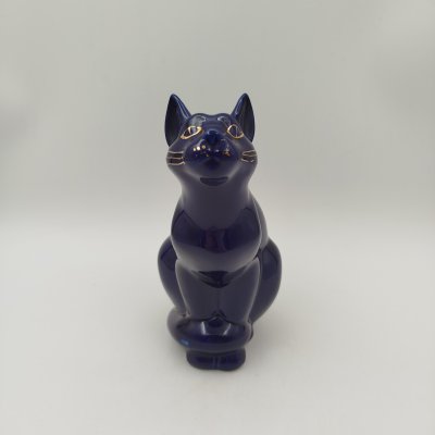 купить Копилка "Кошка", фарфор, крытье, золочение, Бронницкий завод фарфоровых изделий «Возрождение», СССР, 1980-1990 гг.